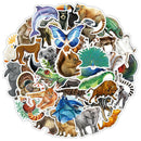 80pcs/set Rainforest Animals Stickers for Laptop Bottle Bicycle Cute StiSEAU