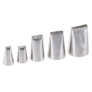 5pcs Basket Weave Tips Icing Piping Nozzle Stainless Steel Writing Tube Nozzle