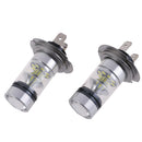 2pcs H7 120W 24000LM automotive LED headlights COB kit 6000K FT