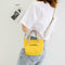 Letter Print Shoulder Satchel Handbags Canvas Women Crossbody Bags (Yellow) A#S