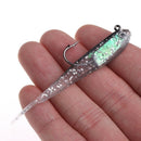 7.5cm Bass Fishing Bait Lead Hook Soft Artificial Sequins Pencil Lure Lifelike