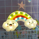 Cute Rainbow LED Night Light Home Kids Bedroom Indoor Lighting Decor Lamp