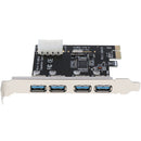 5 Gbps PCI Express to USB 3.0 Hub Splitter Card External Expansion, 4 Ports for