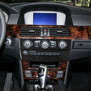 Carbon Fiber Air Conditioner CD Panel Cover Trim for BMW 5 Series E60 2004-
