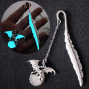 1XLuminous Night Flying dragon Bookmark Label Read Maker Book Stationery Silver3