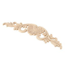 29*8cm Wood Carved Corner Onlay Applique Decor Furniture Craft Unpainted