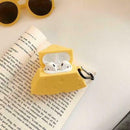 Yellow Cheese Pattern Protective Case Shockproof Silicone Cover Skin for Airpods