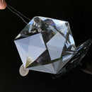 Large Clear Ornament Part Hexagram Art 100mm Crystal Chandelier Prisms Pendant