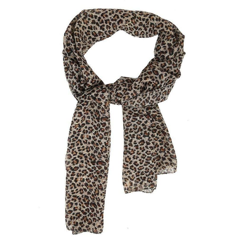 Women Fashion Leopard Printed Scarf Autumn Chiffon Long Shawls Scarves