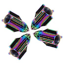 4pcs Colorful Rocket Shaped Aluminum Car Wheel Tire Valve Stem Caps Covers
