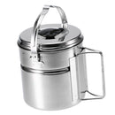 Portable Cooking Picnic Pot Pail Outdoor Camping Cookware Foldable Handle
