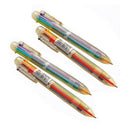 4Pcs 6 in 1 Multicolor Rainbow Ballpoint Ball Point Pen Students Office I6C8