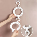 6pcs Space Saving For Door Portable Foldable Home Organizer Scarf Hat Rack White