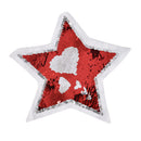 1x five star reversible sequins sew on patches for clothes jeans DIY embroidery'