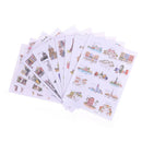 2Sheets Creative Buildings Diary Scrapbook Decoration DIY Stickers Toys Gift JR