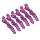 6Pcs Professional Hair Sectioning Clips Duckbill Clamp Extra Large Purple
