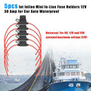 5pcs Waterproof Car Automobile Inline Mini In-Line Fuse Holders 12V 30 Amp