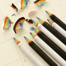 Set 2Pcs Black & White Rainbow Pencil Drawing Painting Pencils Stationery Pen