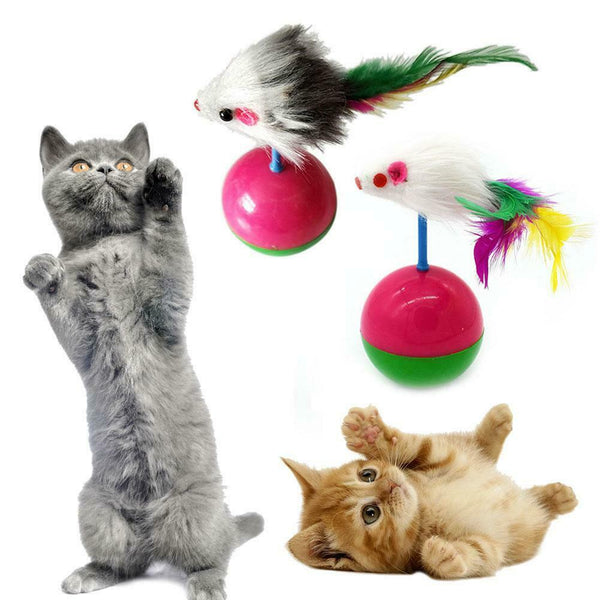 Pet Cat Toys Plush Mouse Kitten Plastic Playing Balls Funny Pets Supplies A#S