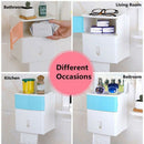 Double Layer Bathroom Storage Box Toilet Paper Sanitary Napkin Storage Hold