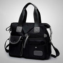 Women Travel Waterproof Nylon Shoulder Mummy Messenger Handbags (Black)