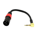 3 Pin XLR male to Right Angle 3.5mm Stereo Jack Mic Audio Cable