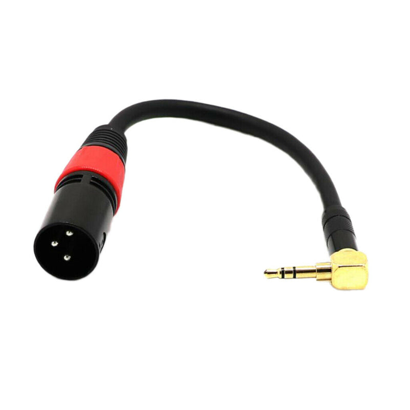 3 Pin XLR male to Right Angle 3.5mm Stereo Jack Mic Audio Cable