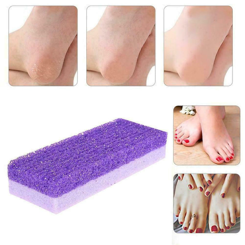 1X Pumice Sponge Stone Exfoliate Foot Hard Dead Skin Remover Scrubber Pedic U4D2