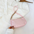 Women Casual Handbag Simple Nylon Daily Female Totes Shoulder Bags (Pink) A