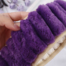 3Pcs/set Winter purple warm plush car steering wheel cover handbrake covers  â„–[