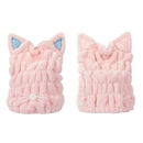Cute Cat Microfiber Solid Quickly Dry Hair Hat Womens Girls Ladies Cap Bath