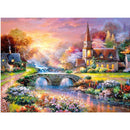 Diy 5D full drill Townlet landscape diamond Painting Embroidered Cross StitchME