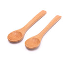 1pc Wooden Round Bamboo Spoon Soup Tea Coffee Salt Spoon Jam Scoop Kitchen T.AU