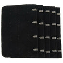 5 Pcs Black 4 Rows Hook and Eye Tape Bra Strap Extender