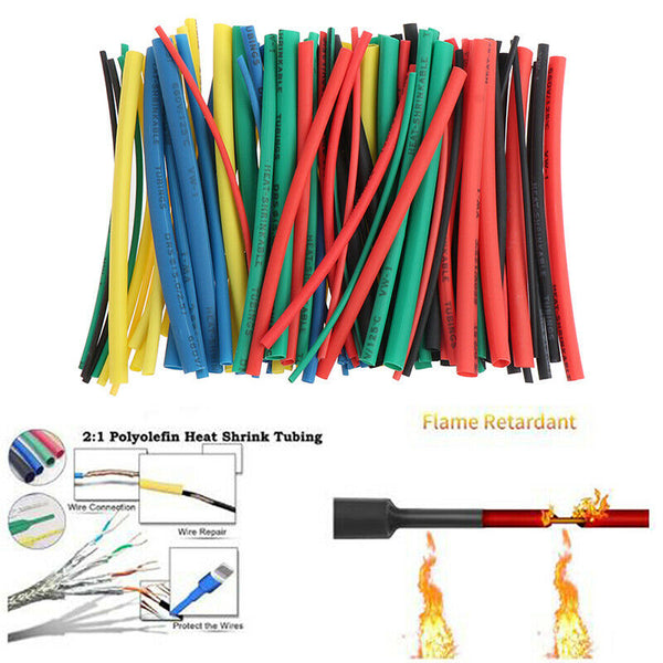 100pc/set Heat Shrink Tube Insulation Coating Polyolefin Shrink Assorted Tub.SE