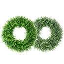 2PCS 17 inch Artificial Wreath Greenery Home Decoration Garland Ornament