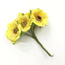Artificial 60-Head Sunflower Silk Flower Bouquet Wedding Decor Dark Yellow