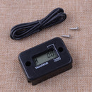 Waterproof Black Digital Tachometer Hour Meter Gauge LCD fr 4 Stroke Gas Engine