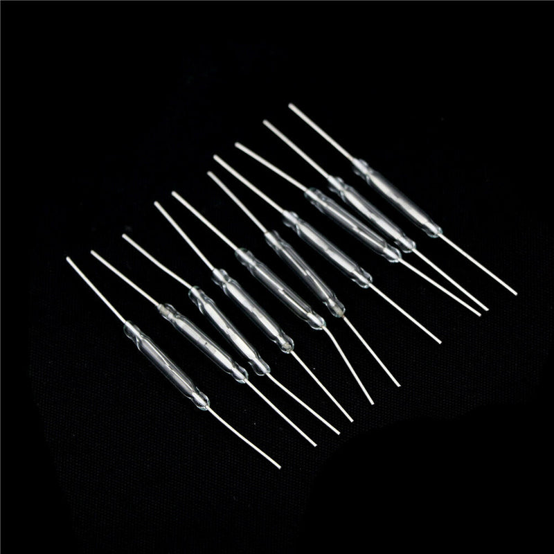 10Pcs 3*20mm Glass Magnetic Induction Reed Switch MagSwitch Normally Open J SE