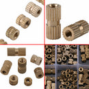 150pcs M3 Brass Knurl Insert Nuts Threaded Assortment Set Kit w/ Plastic Box zg