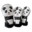 4x Golf Club Head Covers, Leather Golf Driver Cover Fairway Wood Cover Hybrid,