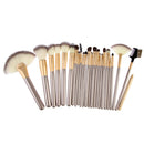 Professional 24pcs Cosmetic Makeup Powder Blush Brush Set With Leather Bag