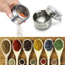Stainless Steel Magnetic Spice Sauce Container Box With New Rack Jar Tins I6S3