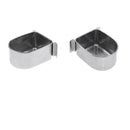 2x Useful Stainless Steel Bird Cages Food Water Feeder Cage Hanging Feeders