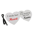 Funny Wedding Heart Photo Props with Sweet Sayings Decorative Hanging Sign