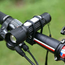 Silicone Strap Bike Torch Band Flashlight Clip Bicycle Light Holder (Black)