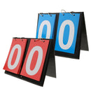 2-Digital Portable Table Top Scoreboard Flipper for Basketball Football Blue