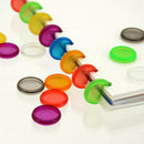 50 Packs Transparent Plastic Expander Discs Binding Clip Holder for Scrapbooking