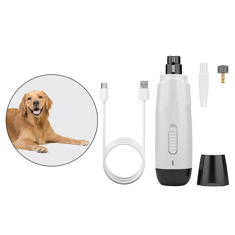 Dog Nail Grinder, Electric 2-Speed Pet Nail Trimmer Clipper Low Noise