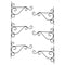 6-pack Baroque Style Plants Hanging Bracket Patio Lawn Hanger Rack Wall Hook